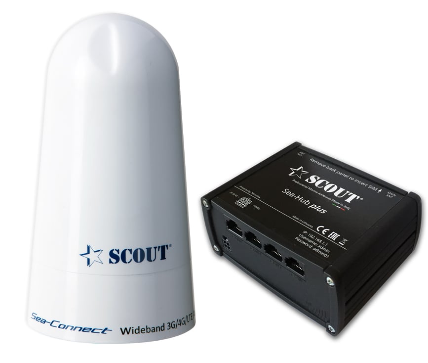 Internett i båt SCOUT Komplett sett med ruter og antenne 4G er mer enn godt nok for de fleste PF AN NWIFI13